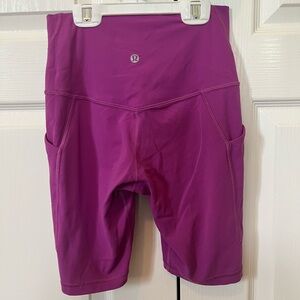 Lululemon Biker Shorts, Size 4, Purple